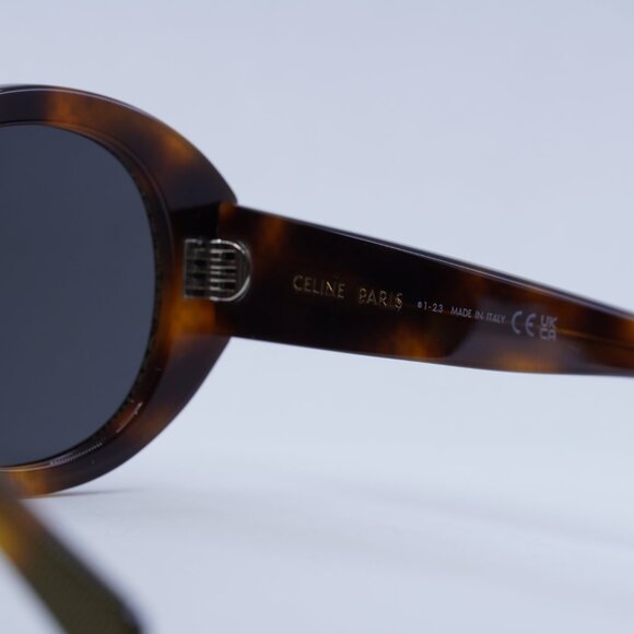 Celine CL4240IS 53A Sunglasses Shiny Havana with Gold Studs Embellishment Frame main image 7